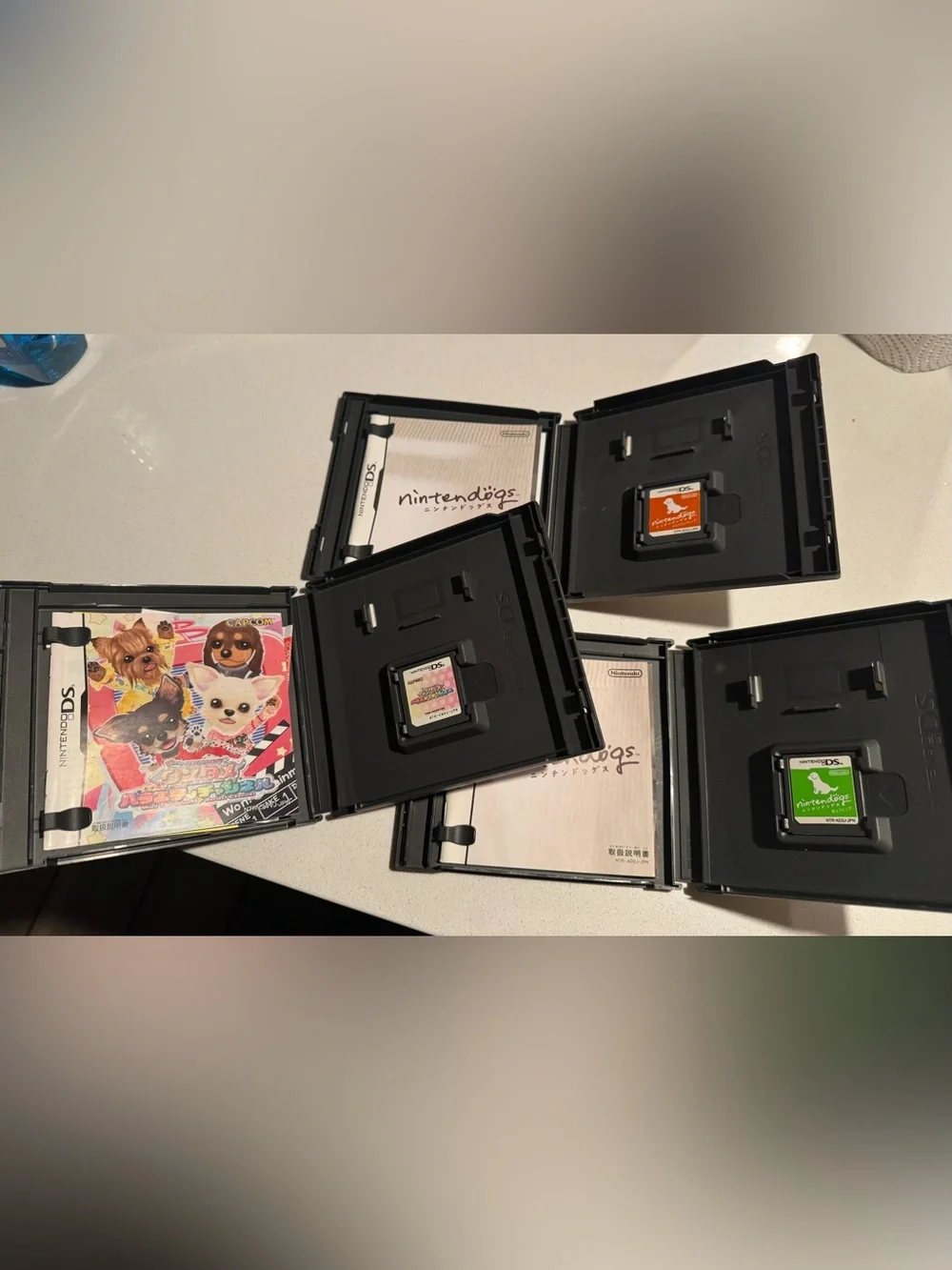 Nintendo DS Dog Games in Japanese - Nintendogs and Wantame Variety Channel - CIB